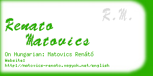 renato matovics business card